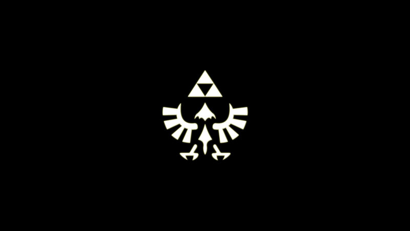 Triforce Symbol — Black, Minimalist, Vector Art