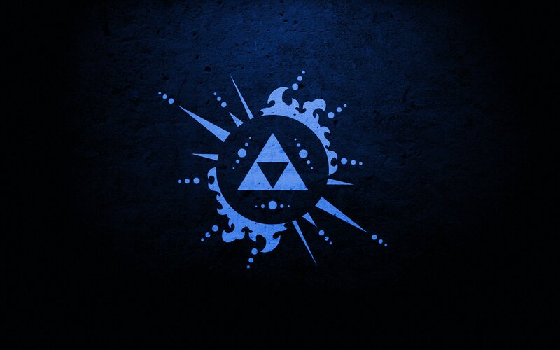Triforce Symbol — Blue, Dark