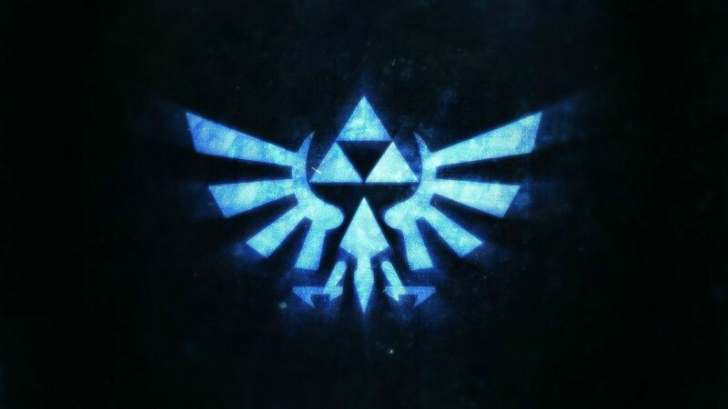 Triforce Symbol — Blue, Dramatic, Digital Art, Glow
