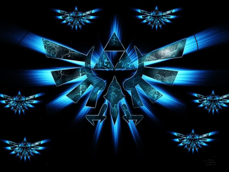Triforce Symbol — Blue, Dramatic