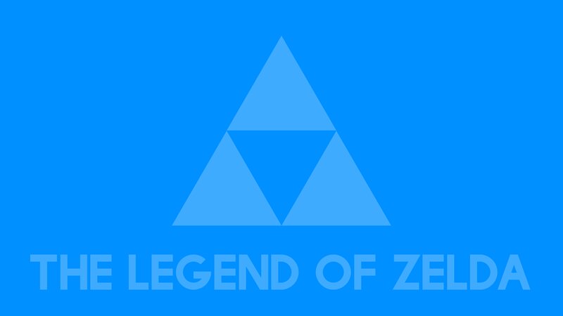 Triforce Symbol — Blue, Minimalist