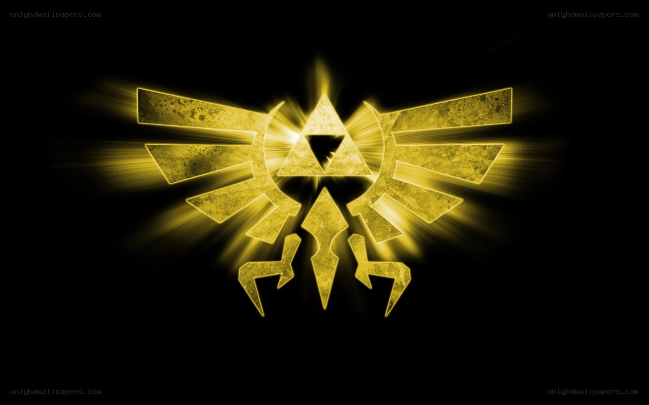 Triforce symbol glowing gold