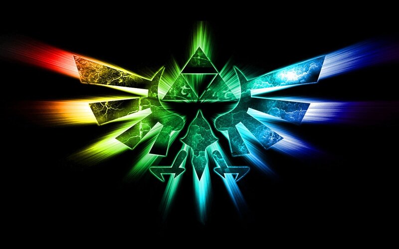 Triforce Symbol — Green, Dramatic