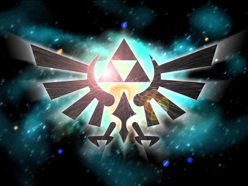 Triforce symbol in space