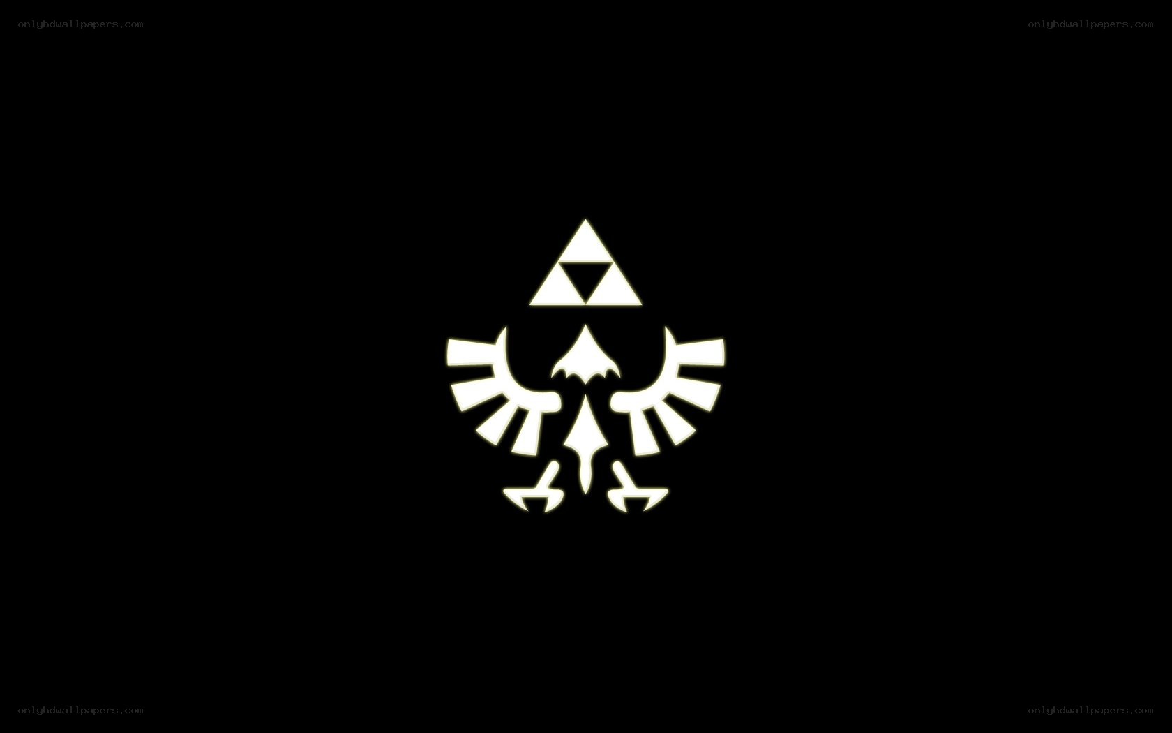 Triforce symbol on black