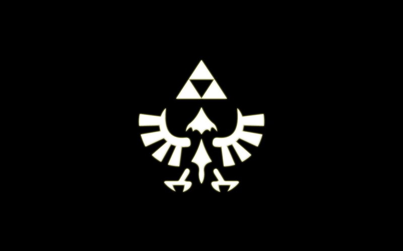 Triforce symbol on black