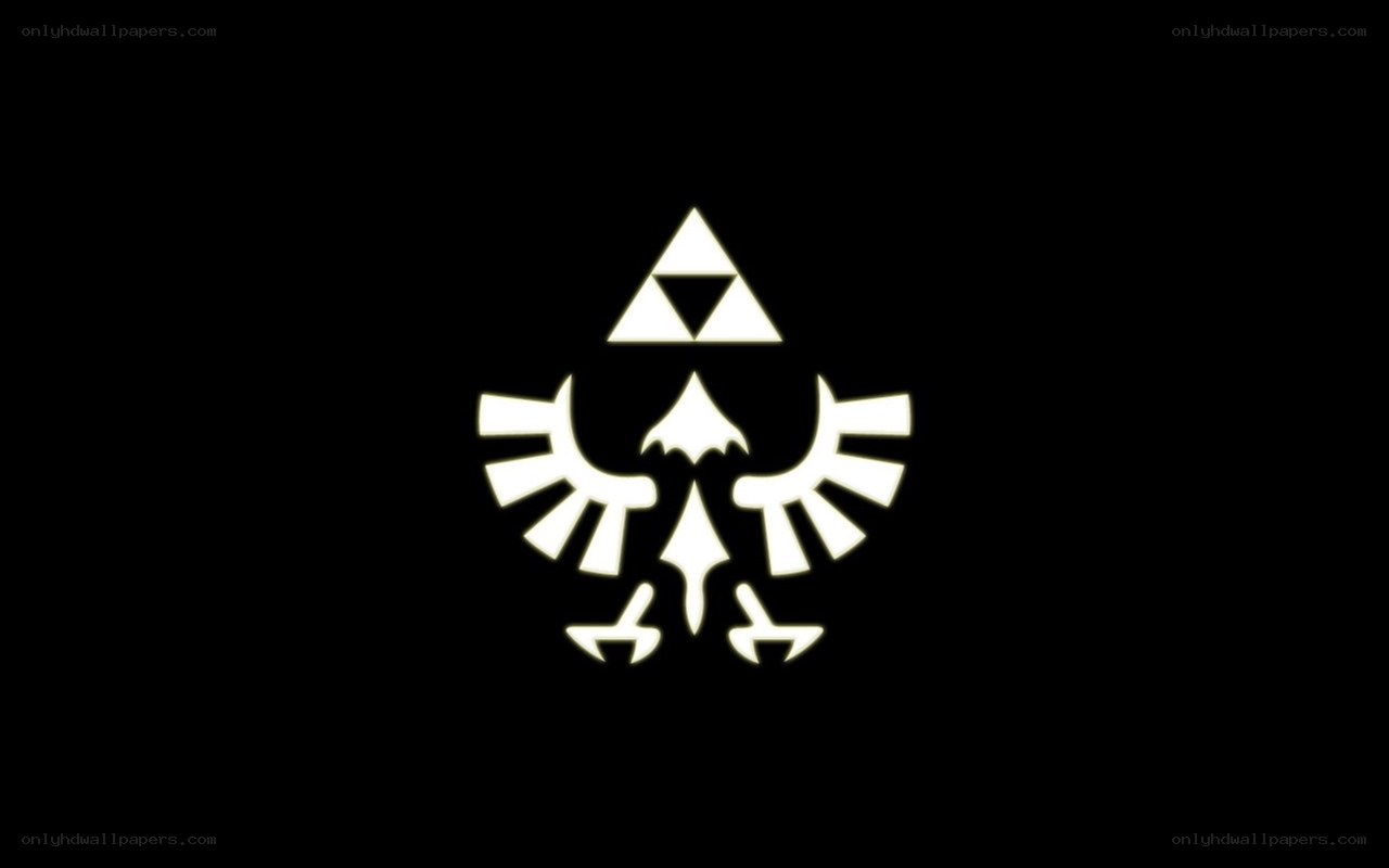 Triforce symbol on black