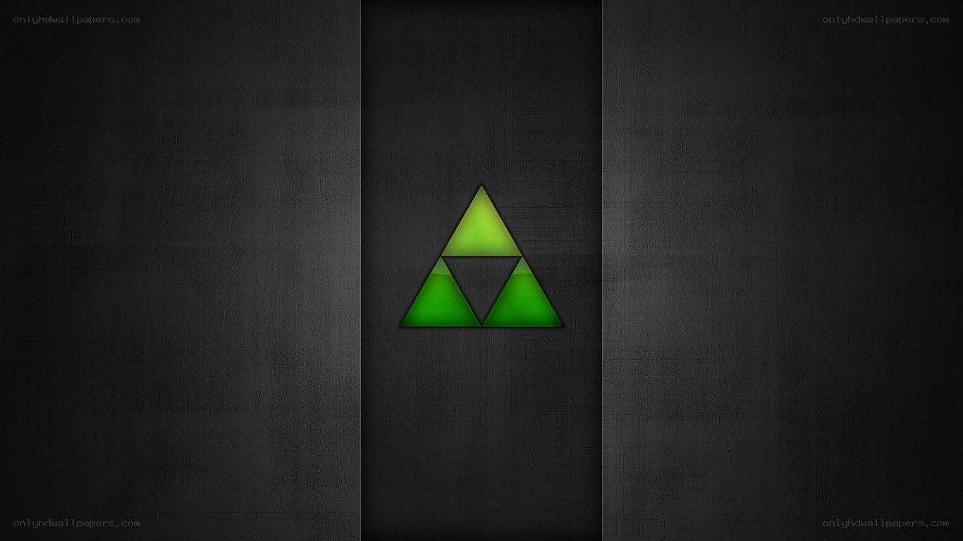 Triforce symbol on dark background