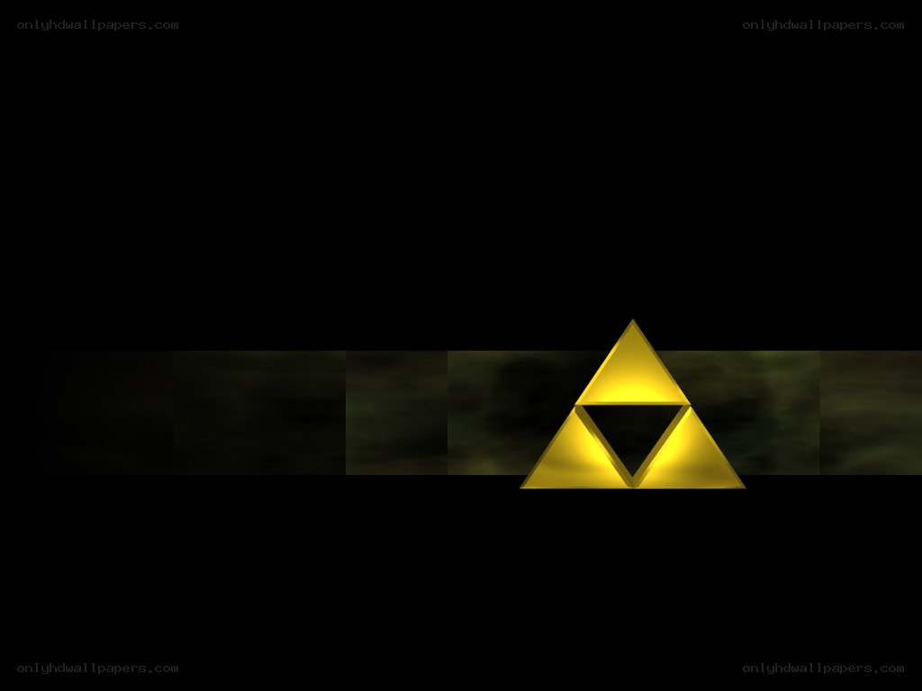 Triforce symbol on dark background