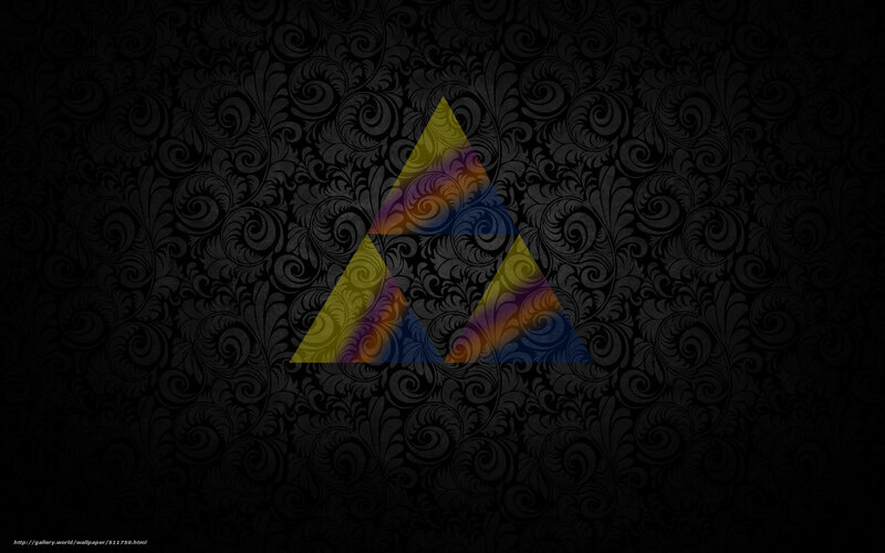 Triforce symbol on dark pattern