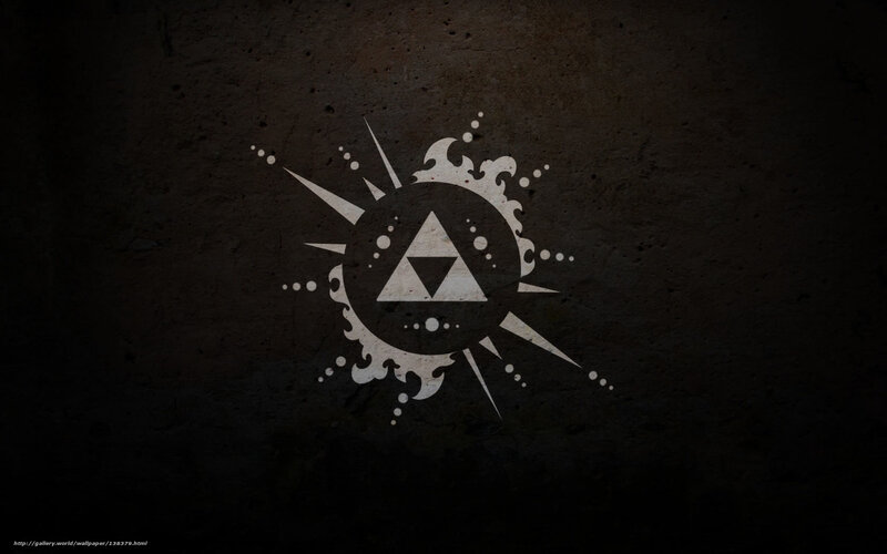 Triforce symbol on dark wall