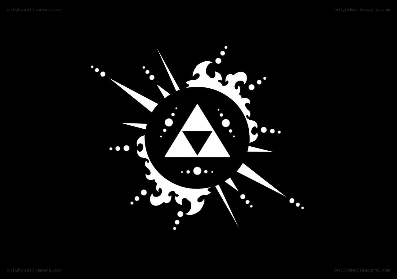 Triforce symbol with burst effect