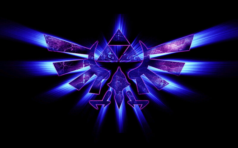 Triforce symbol with energy burst