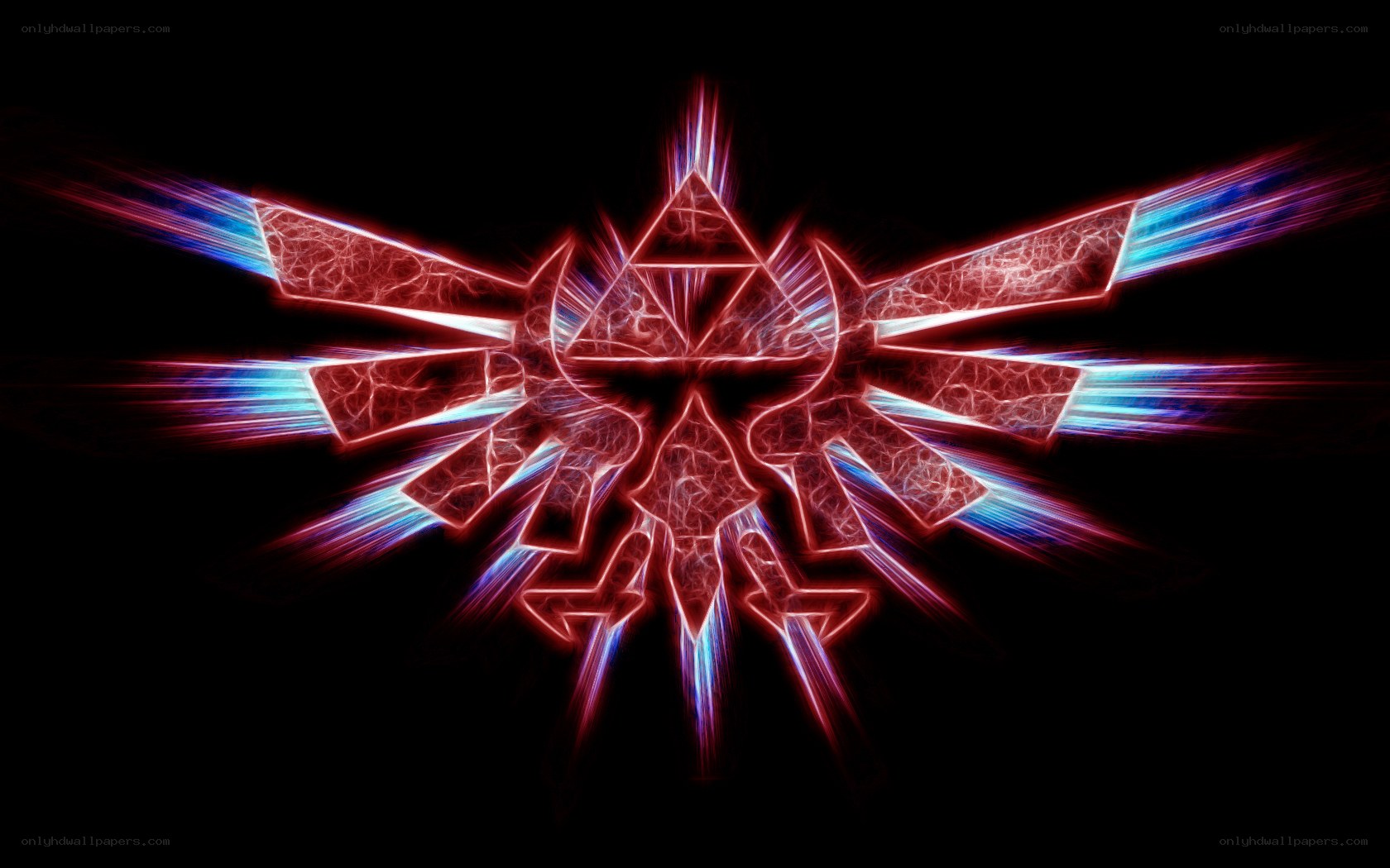 Triforce symbol with energy effect