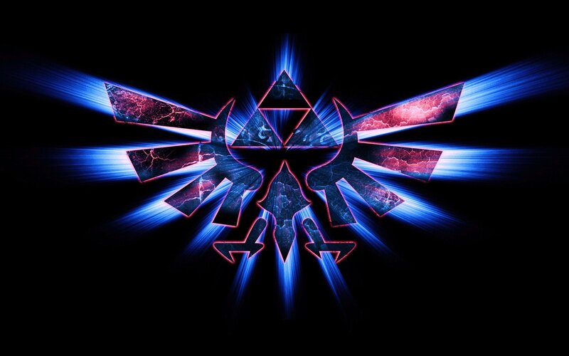 Triforce symbol with energy effects
