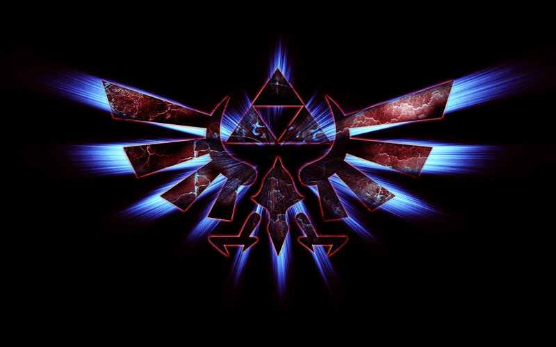 Triforce symbol with energy effects