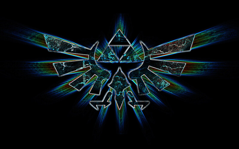 Triforce symbol with energy effects