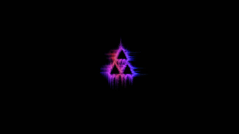 Triforce symbol with glitch effect