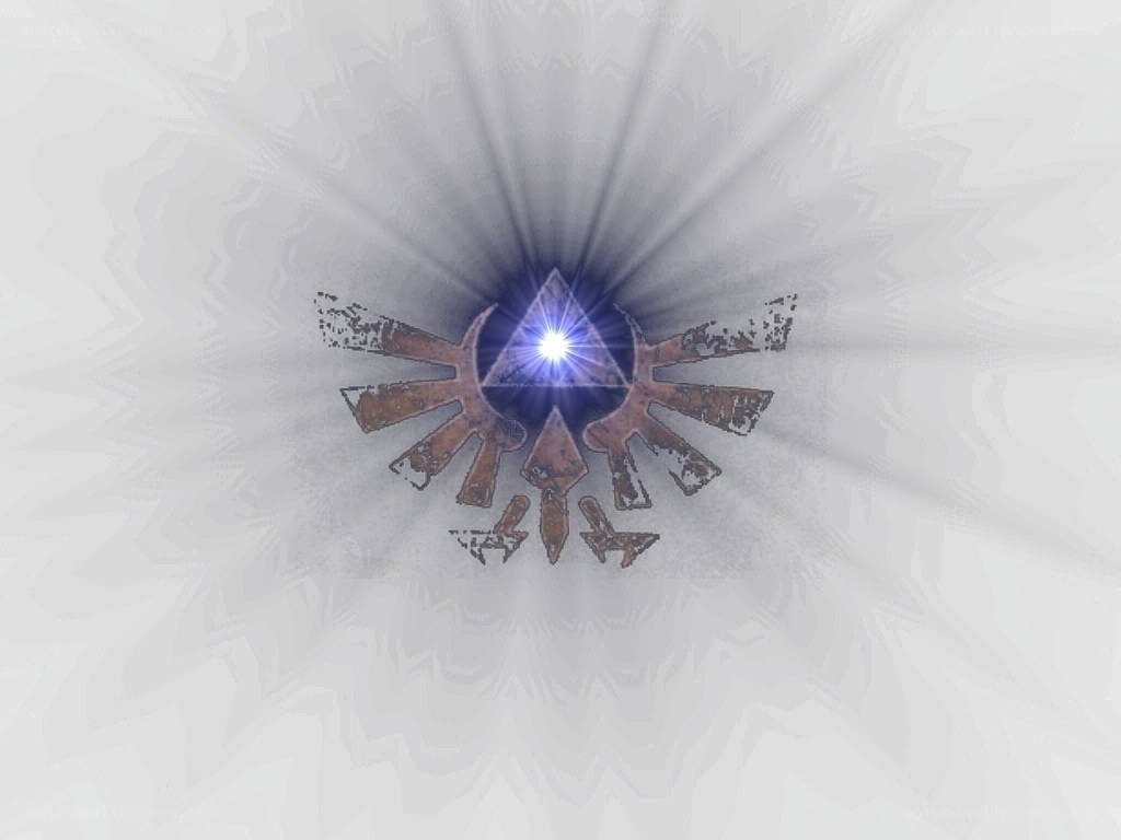 Triforce symbol with light burst
