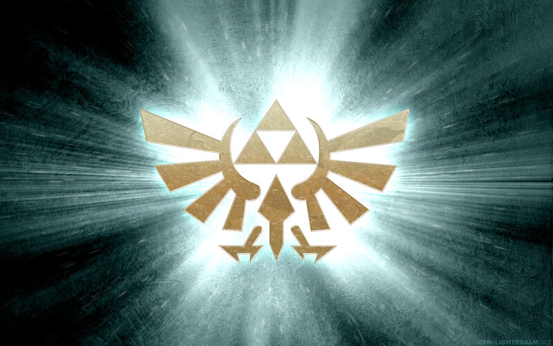 Triforce symbol with light effect