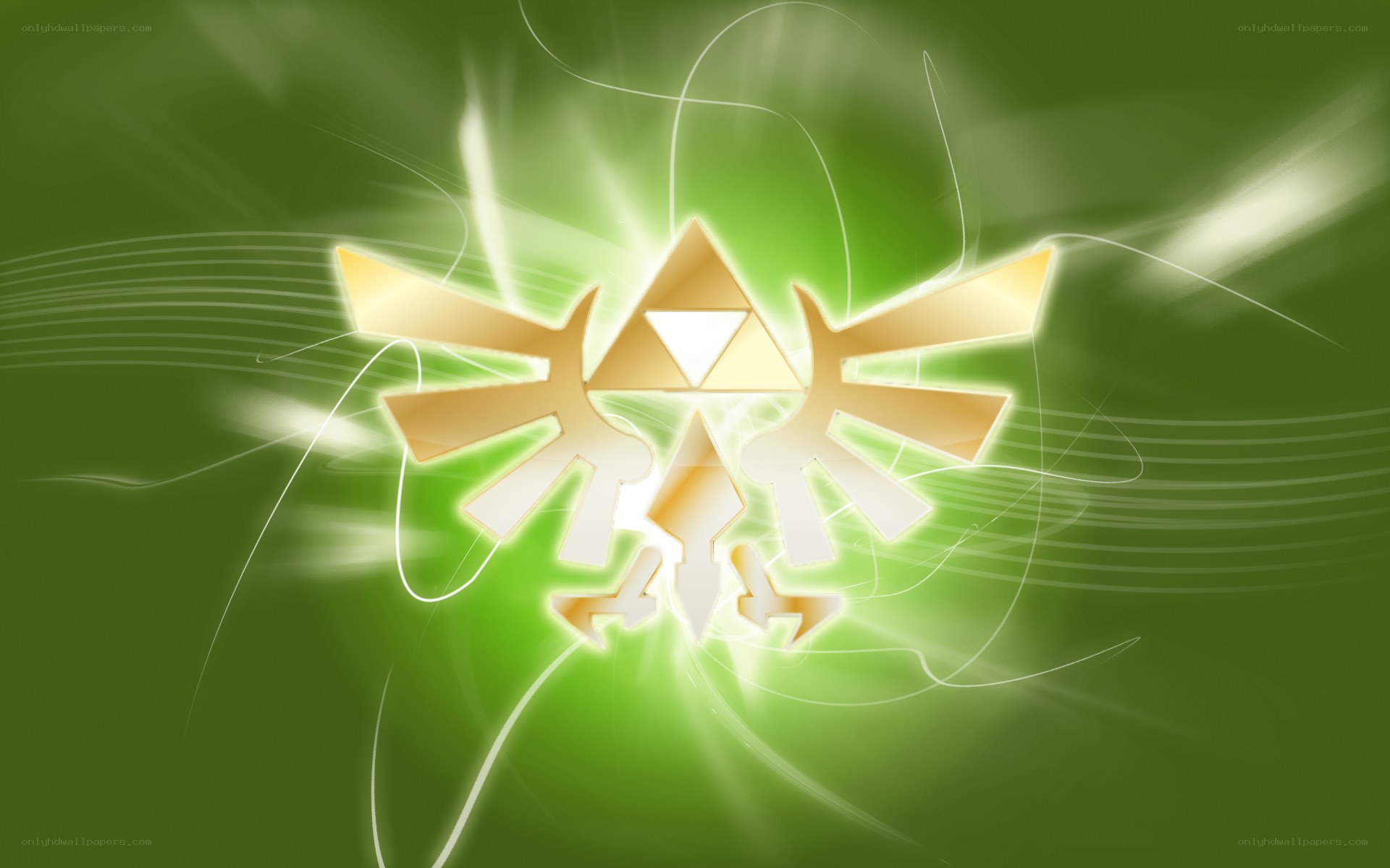 Triforce symbol with light effects