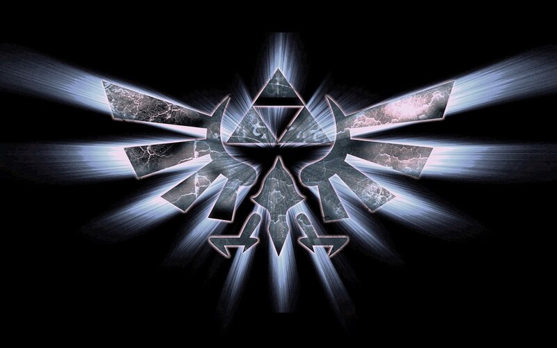Triforce symbol with light effects