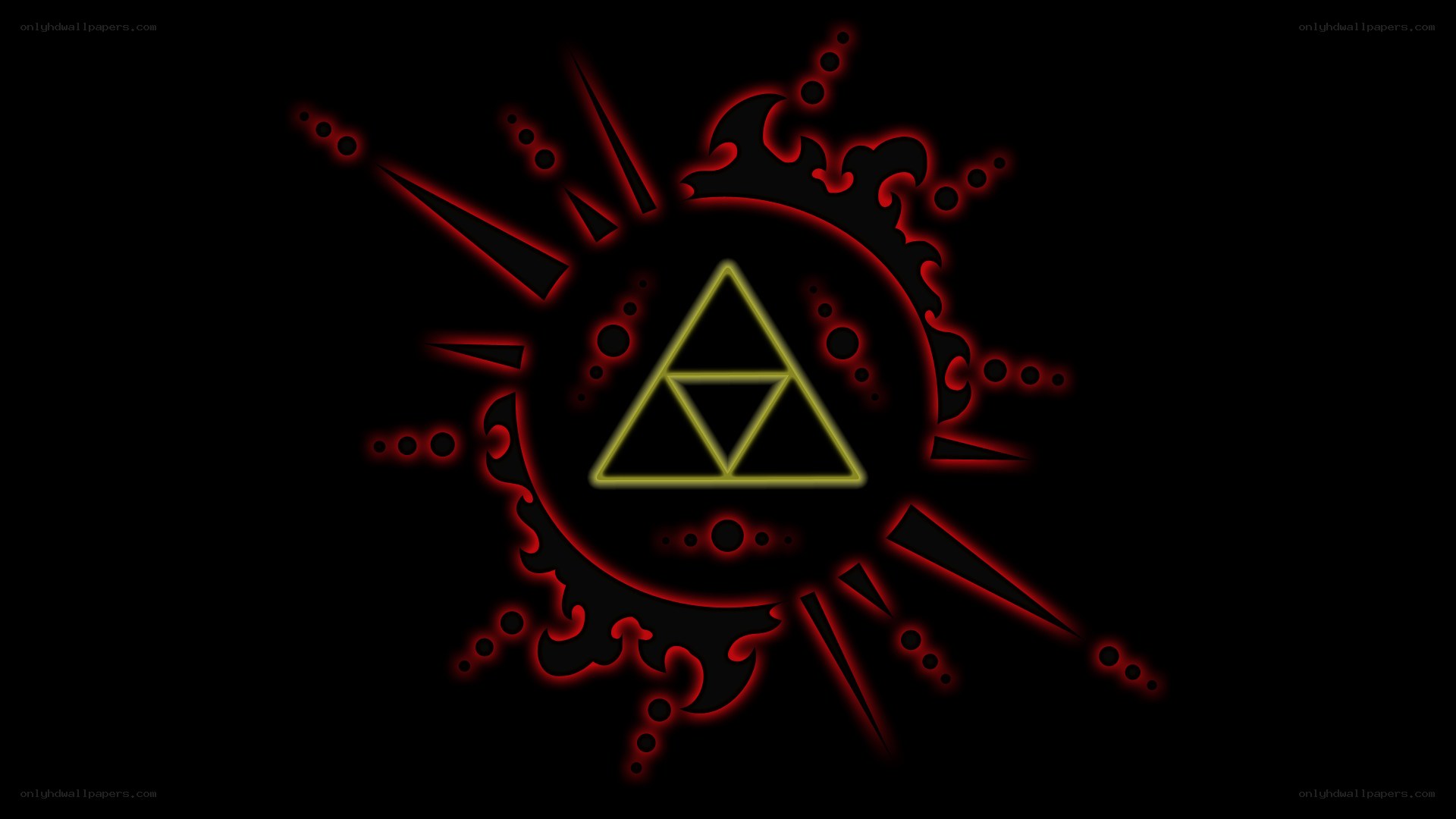 Triforce symbol with red aura