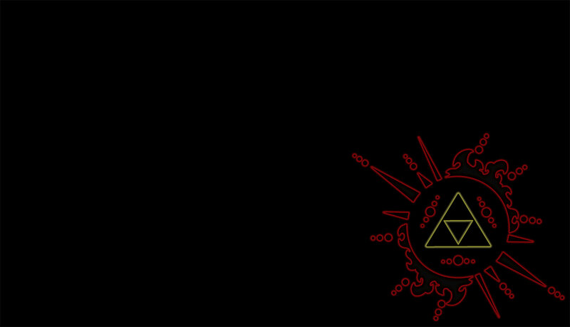 Triforce symbol with red outline