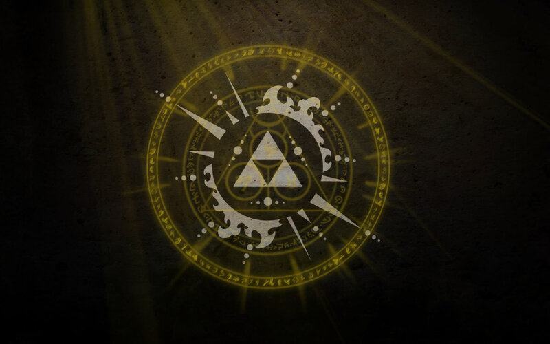 Triforce symbol with runes
