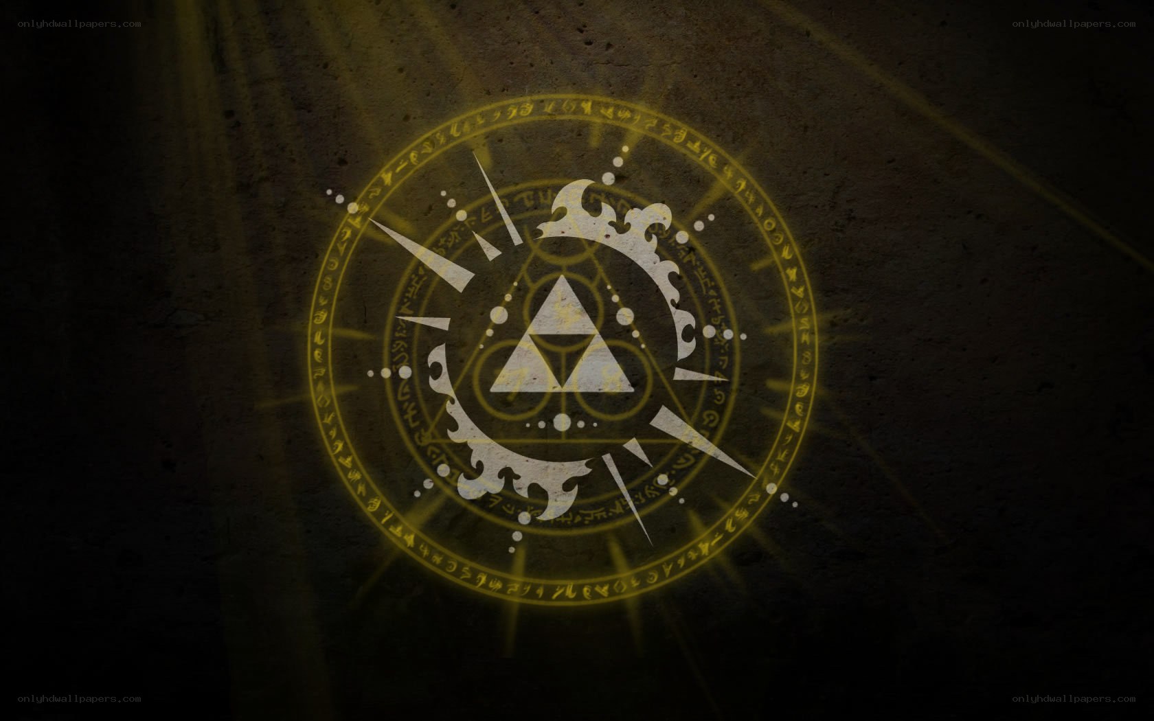 Triforce symbol with runes