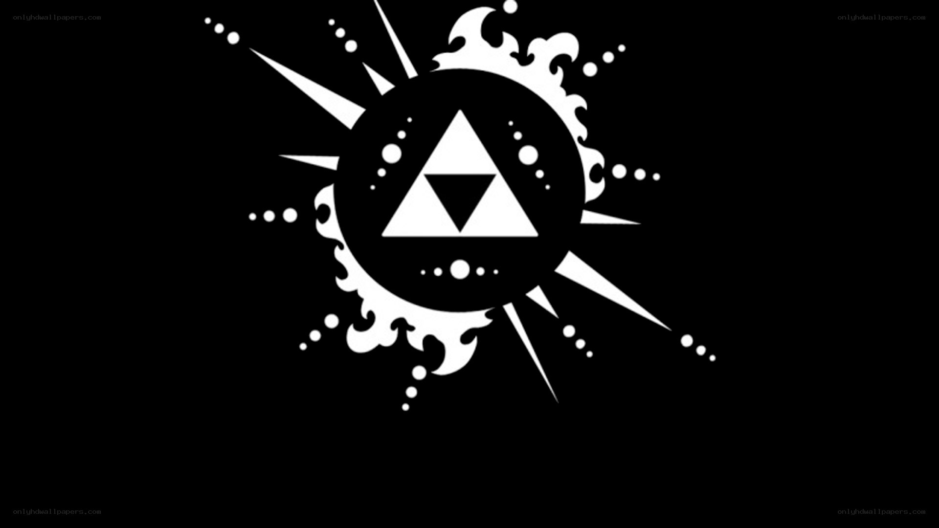 Triforce symbol with splashes