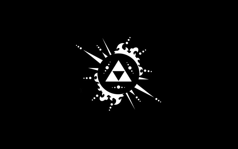 Triforce symbol with splatter effect