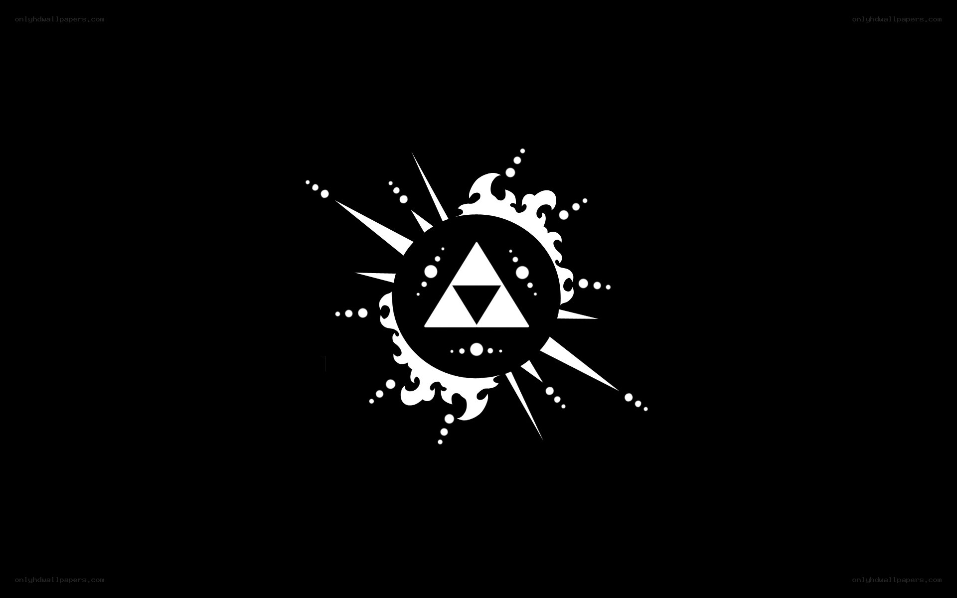 Triforce symbol with splatter effect