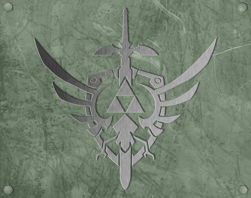 Triforce symbol with swords