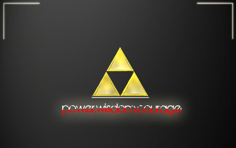 Triforce symbol with text