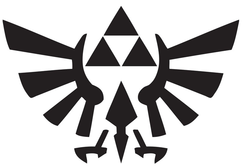 Triforce symbol with wings