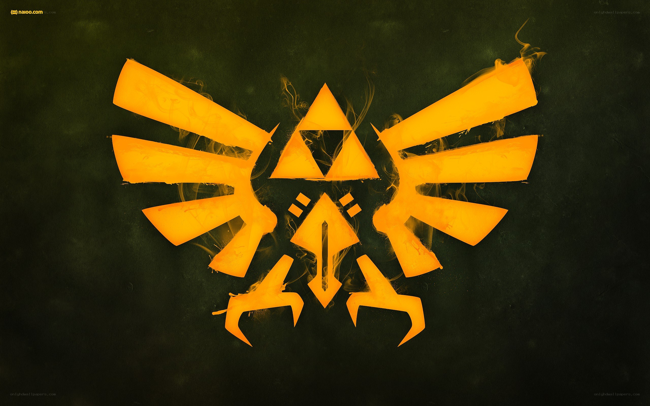 Triforce symbol with wings