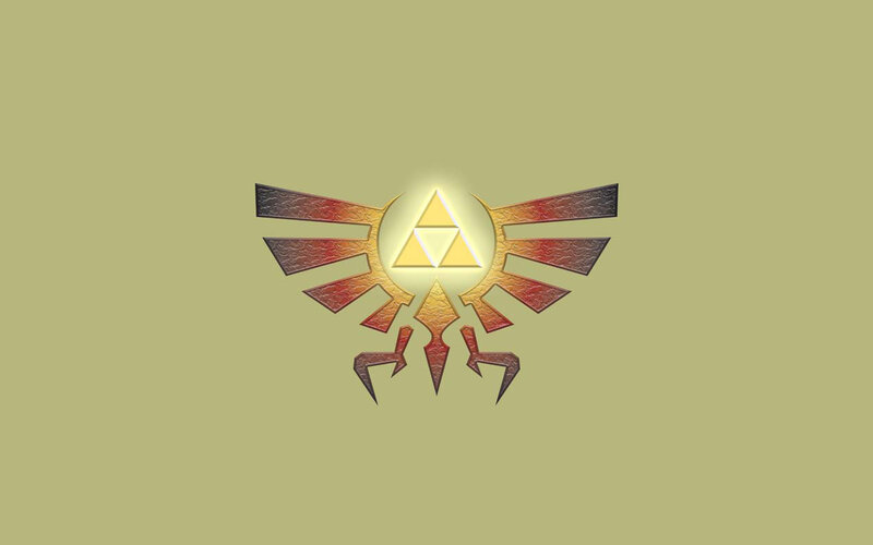 Triforce symbol with wings