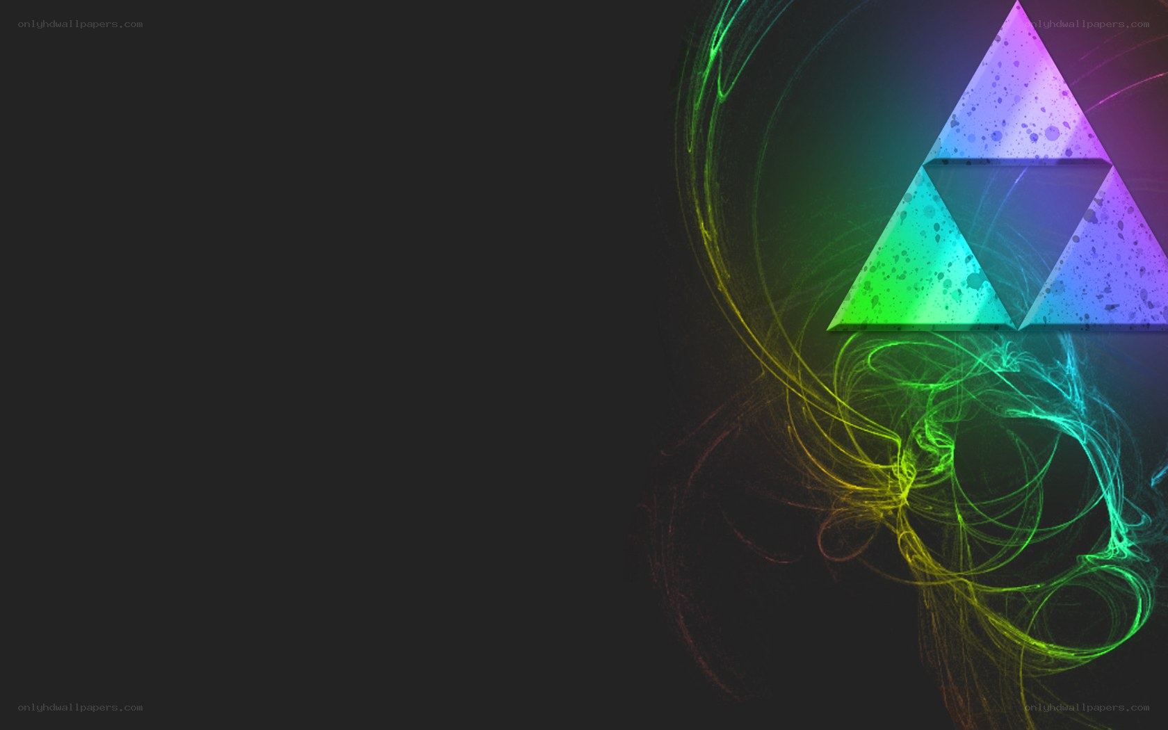 Triforce with colorful energy