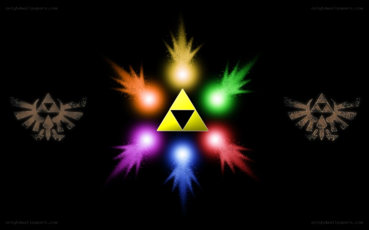 Triforce with elemental symbols