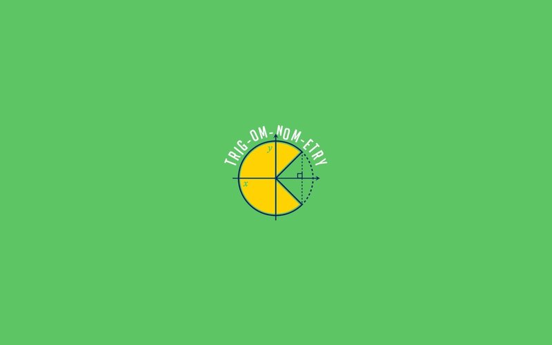 Trigonometry Circle Diagram — Green, Educational