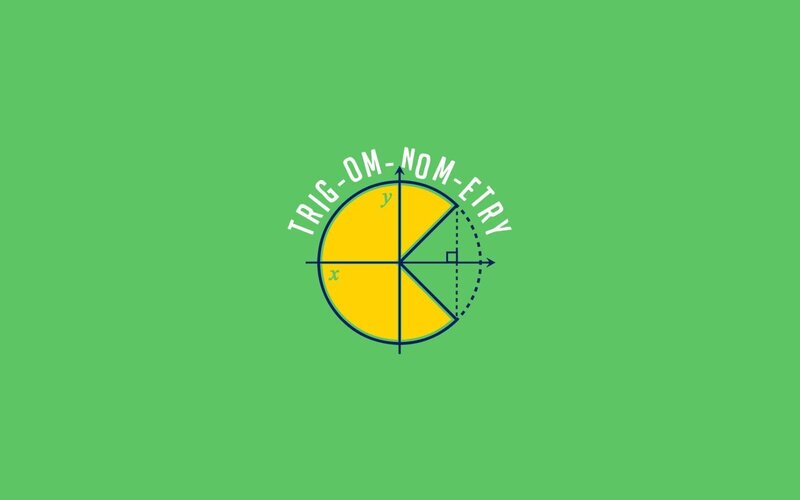 Trigonometry Circle Diagram — Green
