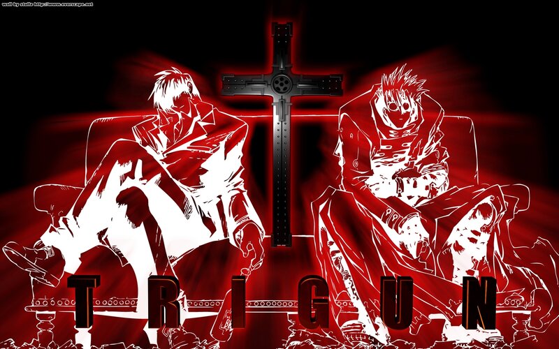 Trigun anime art with characters
