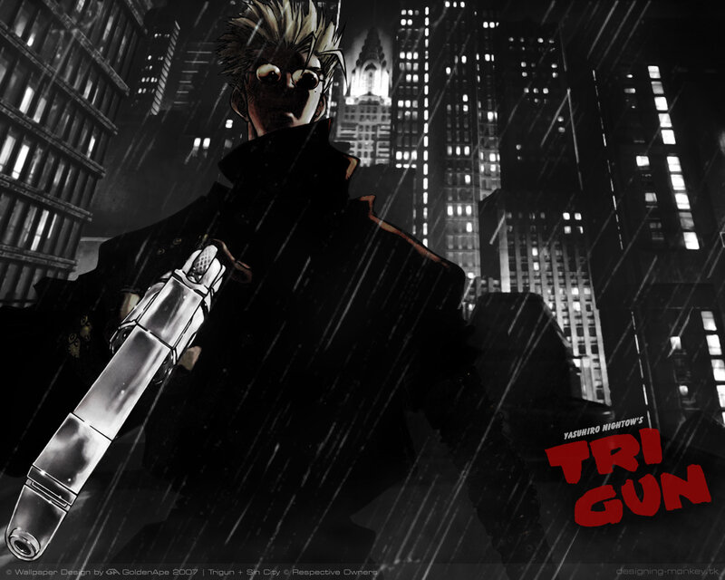 Trigun character in rain