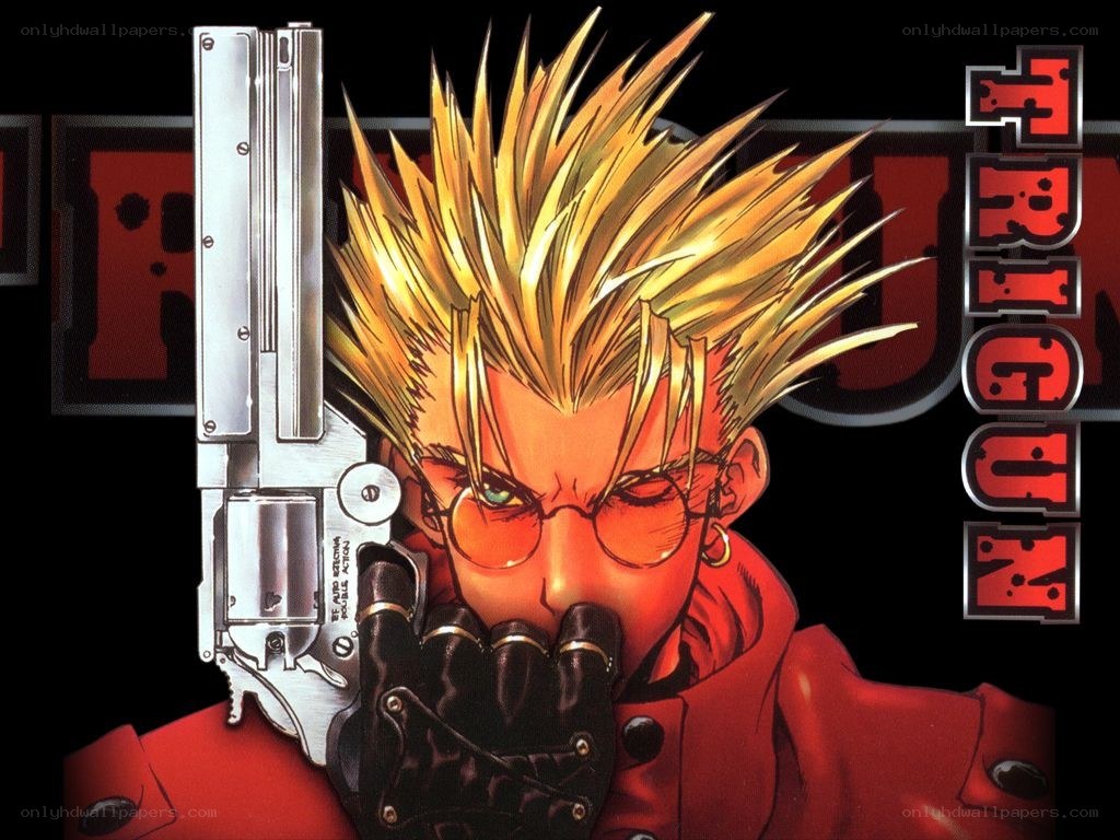 Trigun character with revolver