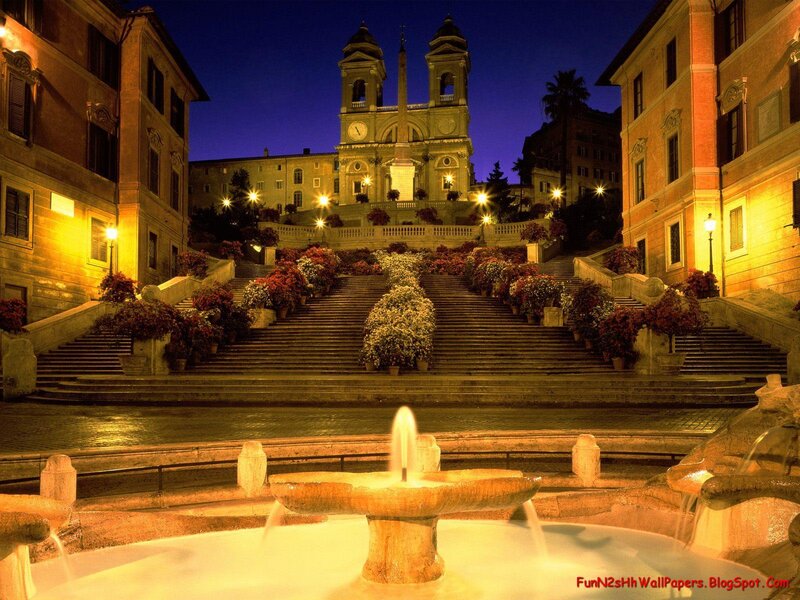 Trinita dei Monti at night