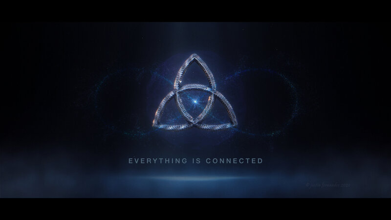 Triquetra Symbol — Blue