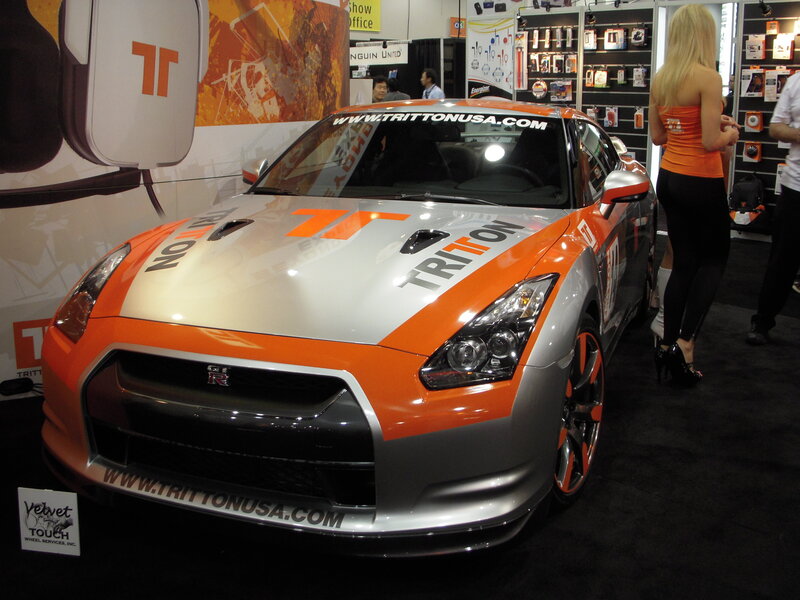 Tritton-sponsored Nissan GT-R at a show