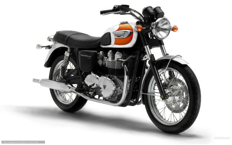 Triumph Bonneville Motorcycle — White