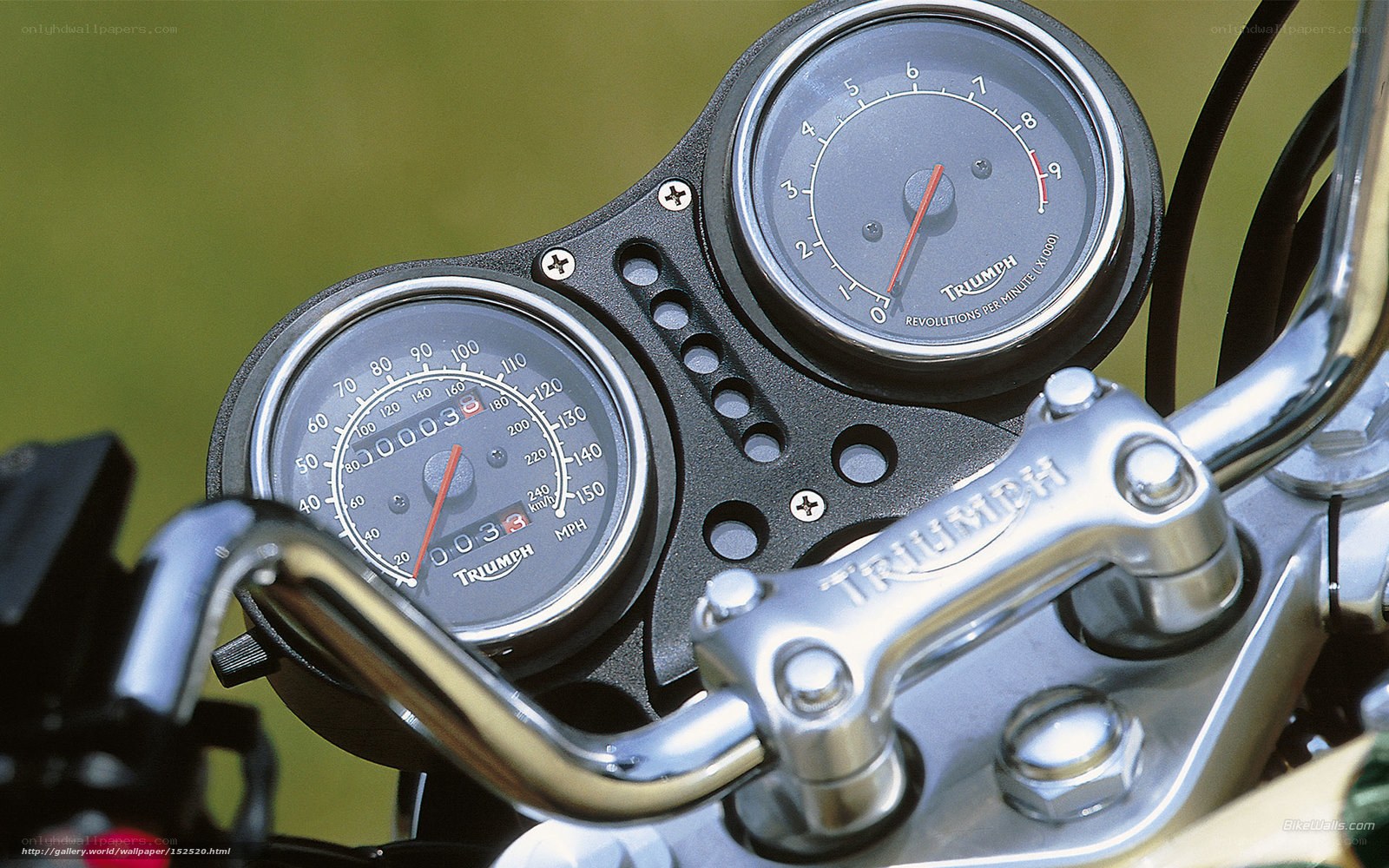 Triumph motorcycle dashboard